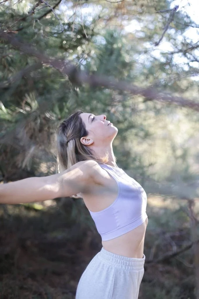 Judith Mounal en position de pilate